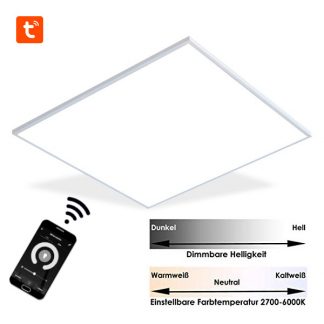 LED Panel LORE 62, Tuya Smart, WiFi, dimmbar, Smartphone-App