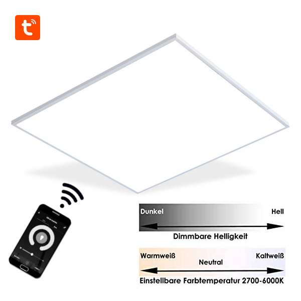 LED Panel LORE 62, Tuya Smart, WiFi, dimmbar, Smartphone-App