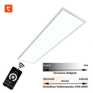 LED Panel LORE 120, Tuya Smart, WiFi, dimmbar, Smartphone-App